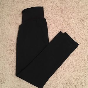 Black maternity pants from First Kick Maternity.